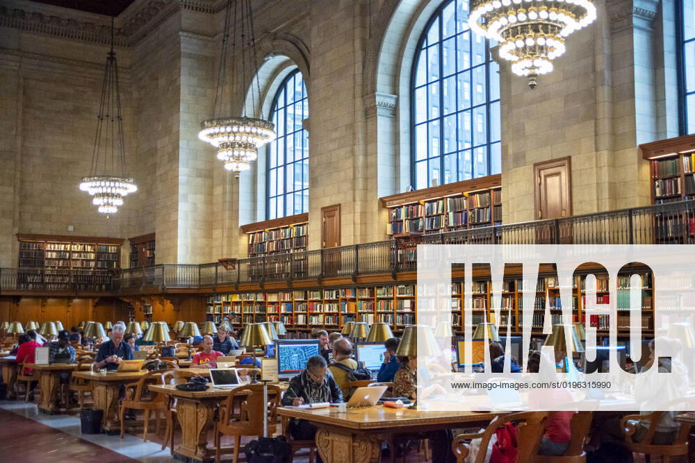 The Rose Main Reading Room in the main branch of the New York Public Library in New York City. Reading Room, New York Public Library, Stephen A. Schwarzman Building, New York CIty, USA New York New York USA