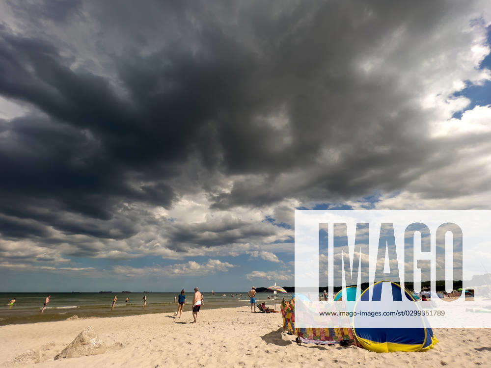 View of the beach of Binz on the island of Rügen in Mecklenburg Western Pomerania Binz is the largest seaside resort on the island of Rügen The municipality belongs to the district of Western Pomerania Rügen in Mecklenburg Western Pomerania The Baltic seaside resort has borne its title since 1885 and is an attraction and vacatio