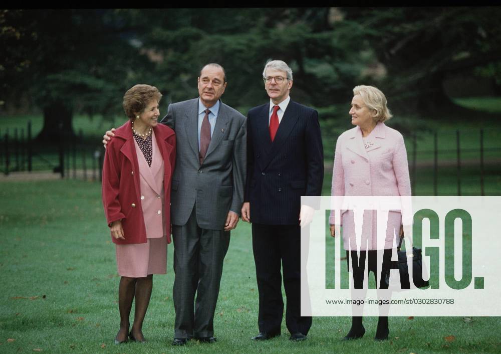 From Left to Right:- NORMA MAJOR: JACQUES CHIRAC. President of France: Rt Hon JOHN MAJOR MP. Conservative MP for Huntingdon. Prime Minister of Britain: BERNADETTE CHIRAC. (Seen at Chequers, the Prime Minister s country residence) COMPULSORY CREDIT: UPP From Left to Right:- NORMA MAJOR: JACQUES CHIRAC. President of France: Rt Hon JOHN MAJOR MP. Conservative MP for Huntingdon. Prime Minister of Britain: BERNADETTE CHIRAC. (Seen at Chequers, the Prime Minister s country residence) COMPULSORY CREDIT: UPPA Photoshot Photo UA 010558 C 29.10.1995, Credit:Photoshot Avalon United Kingdom