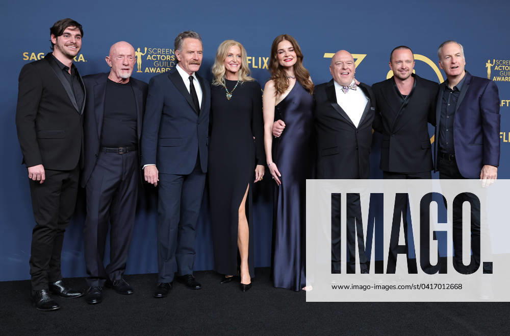 30th Annual Screen Actors Guild Awards at The Shrine Auditorium and Expo Hall Featuring: RJ Mitte, Jonathan Banks, Bryan Cranston, Anna Gunn, Betsy Brandt, Dean Norris, Aaron Paul, Bob Odenkirk Where: Los Angeles, California, United States When: 25 Feb 2024 Credit: Faye s Vision Cover Images . NOT FOR USE BY NEWSPAPERS BASED IN THE UK.