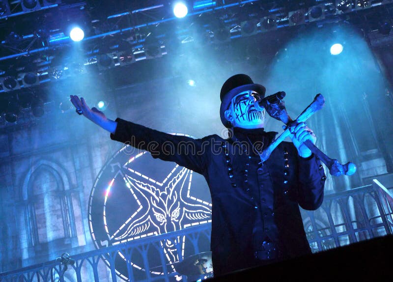 King Diamond, TILBURG Ã¢Â€Â“ AUGUST 6: The singer King Diamond playing in a concert hall in Poppodium August 6, 2013 in Tilburg, Belgium