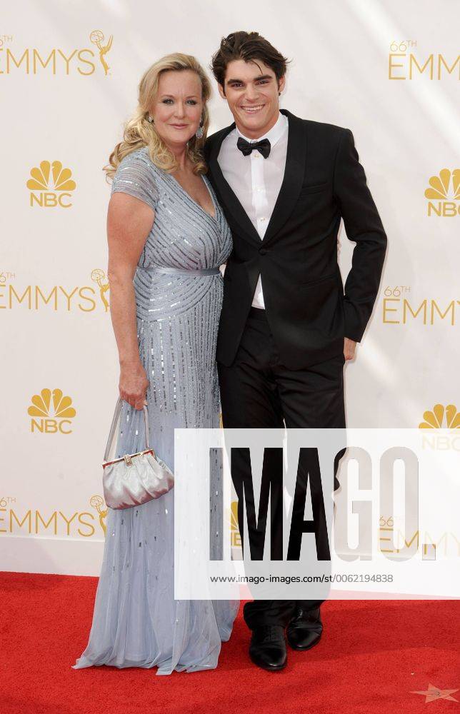 RJ Mitte & mother 66TH ANNUAL PRIMETIME EMMY AWARDS: ARRIVALS Los Angeles Patrick Rideaux PicturePerfect
