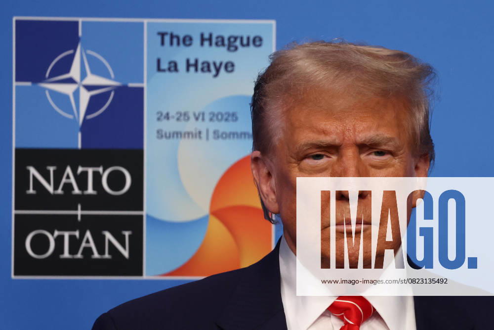 NATO Summit In The Hague Final Day USA President Donald Trump during the NATO Summit in The Hague, Netherlands on June 25, 2025. The Hague Netherlands
