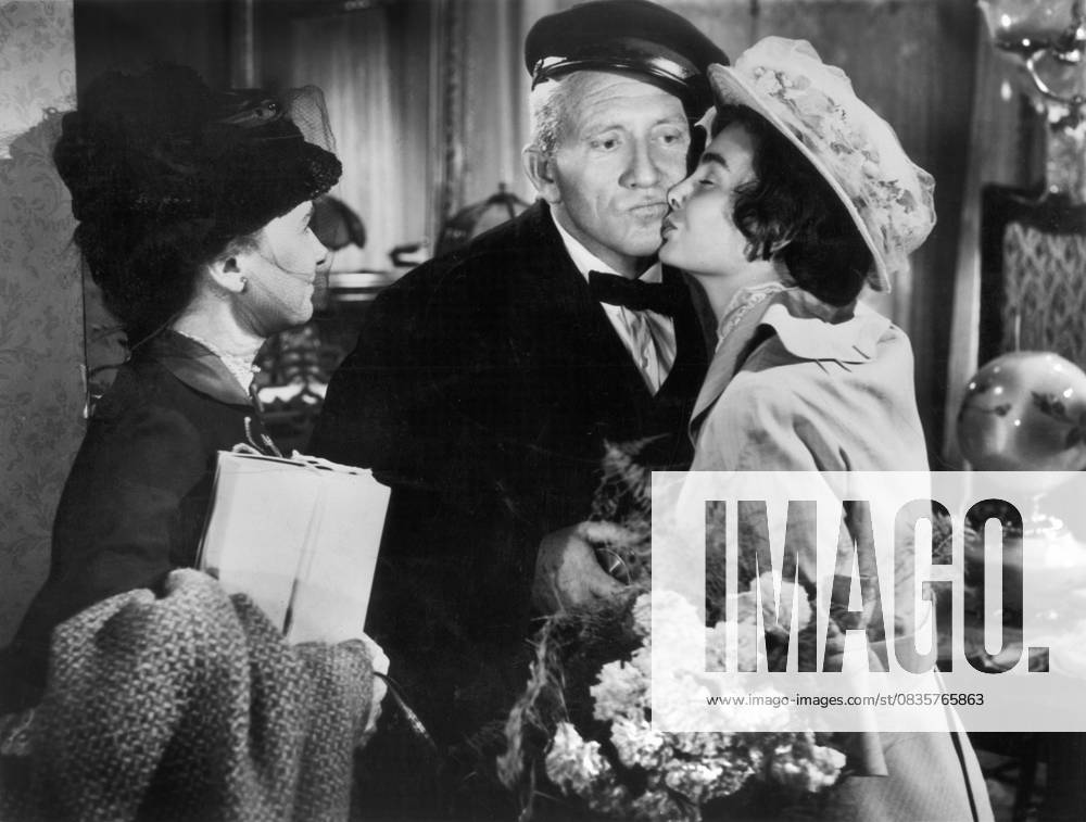 Teresa Wright, Spencer Tracy, Jean Simmons, entertainment, historical, October 8, 2020, USA: Teresa Wright, Spencer Tracy, Jean Simmons, on-set of the Film, The Actress , MGM, 1953