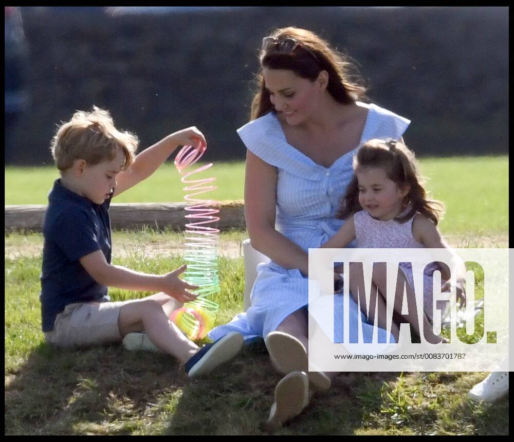 . 10 06 2018. Tetbury, United Kingdom. Prince William-Maserati Royal Charity Polo Trophy. The Duchess of Cambridge with Prince George and Princess Charlotte watching Prince William, The Duke of Cambridge take part in the Maserati Royal Charity Polo Trophy at the Beaufort Polo Club, Gloucestershire. The charity match is to help raise funds and awareness for two charities, The Royal Marsden, which The Duke supports as President, and Centrepoint, of which His Royal Highness is Patron. xAndrewxParsonsx xi-Imagesx IIM-17947-0096