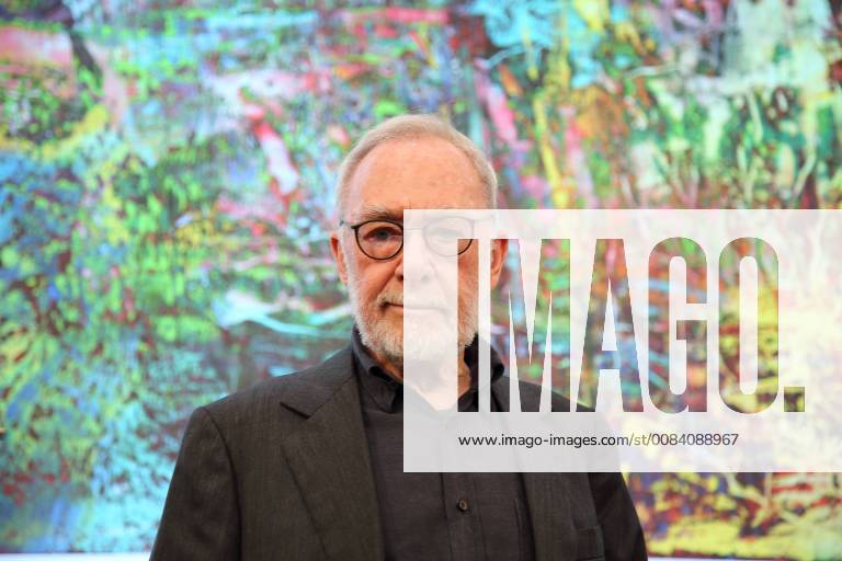 Gerhard Richter posiert im Rahmen einer Pressekonferenz zur Ausstellung Gerhard Richter Abstraktion im Museum Barberini in Potsdam, 28. Juni 2018. Ausstellung Gerhard Richter Abstraktion im Museum Barberini