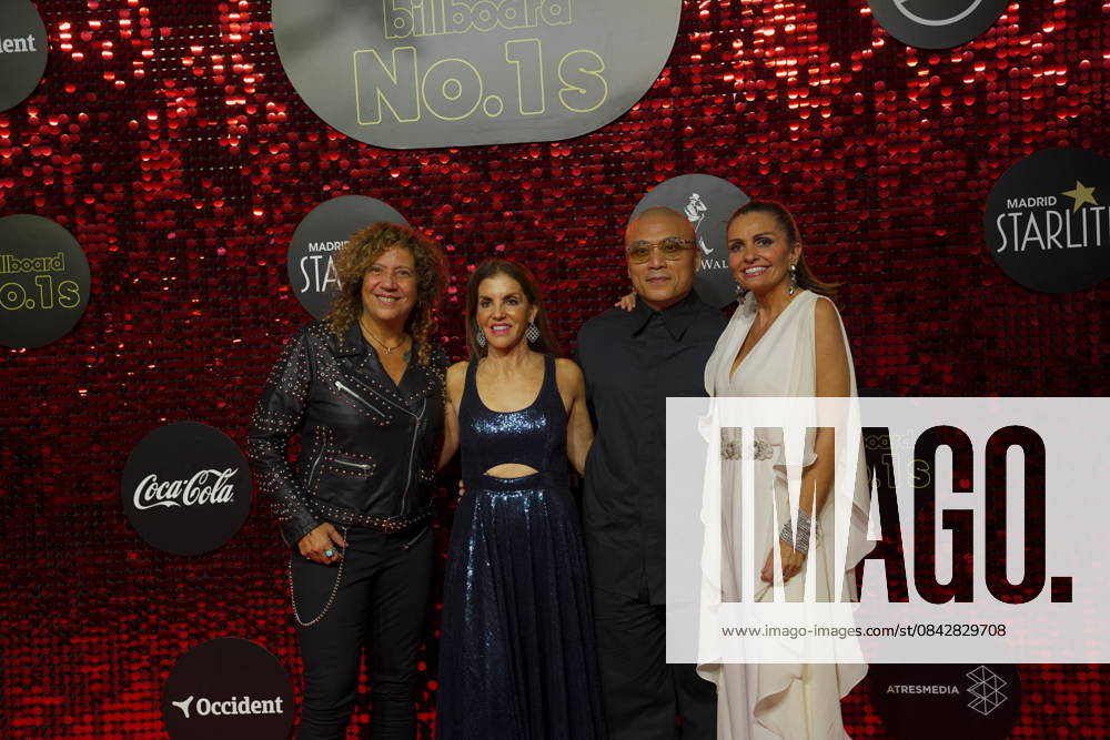 Singer Rosana, Leila Cobo, Billboard CEO Mike Van and Sandra García-Sanjuan attend the Billboard No. 1s photocall at Ifema on December 15, 2025 in Madrid, Spain.( ALTERPHOTOS S.Villarroel) (00951)