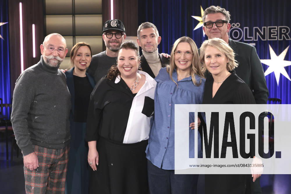 Horst Lichter, Carina Raddatz, Mark Forster, Meltem Kaptan, Micky Beisenherz, Franca Cerutti, Hans Sigl und Susan Link bei der Aufzeichnung der WDR-Talkshow Kölner Treff im WDR Studio BS 3. Köln