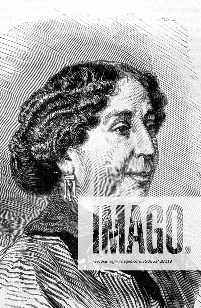 Portrait de George Sand (Aurore Dupin, Baronne Dudevant) (1804-1876), ecrivain francais. RECORD DATE NOT STATED