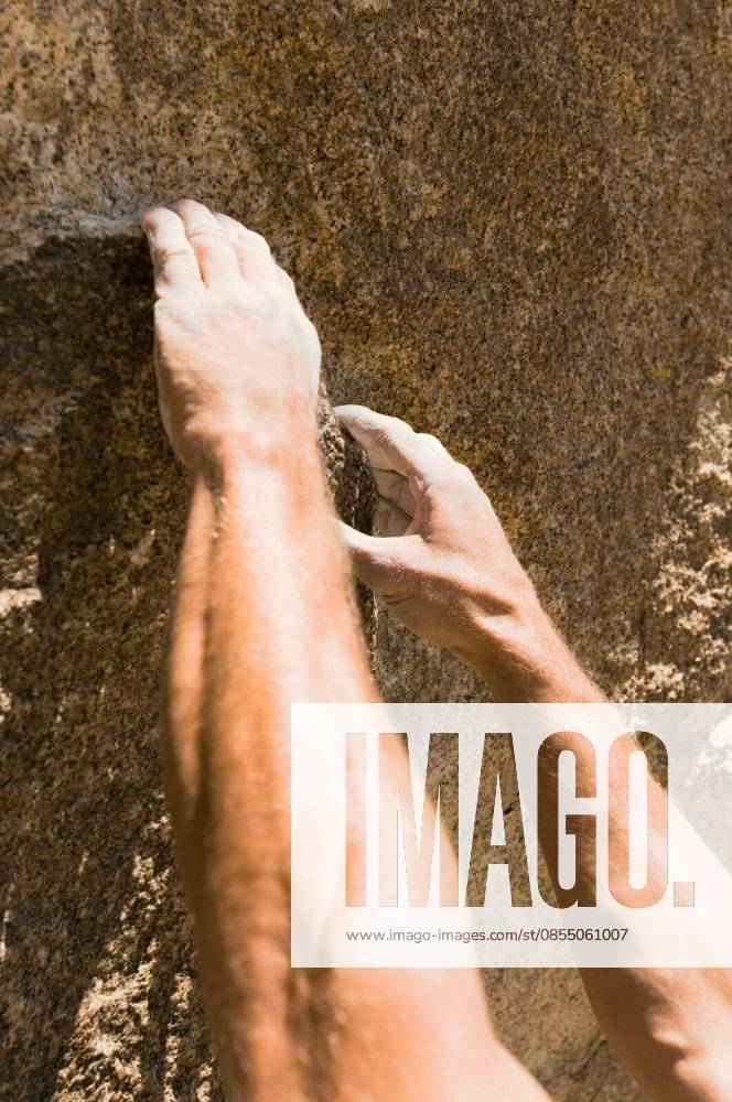 Hands and Arms Climbing Rock model released Symbolfoto