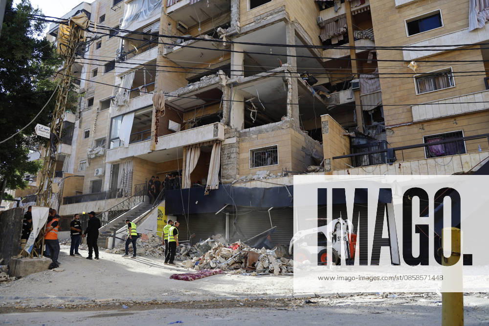 Damage is seen at the site of an Israeli airstrike that targeted a residential apartment in the Mreijeh area of BeirutÃ¢â‚¬â ¢s southern suburbs. The strike caused extensive destruction to the targeted apartment and a neighboring unit, while surrounding buildings, vehicles, and property sustained heavy damage. The Lebanese Army secured the area and removed an unexploded Israeli missile. According to LebanonÃ¢â‚¬â ¢s Public Health Emergency Operations Center, the attack killed two people and wounded 20 others, including four children and four women. Beirut lebanon - ZUMAb339 20260607_znp_b339_003