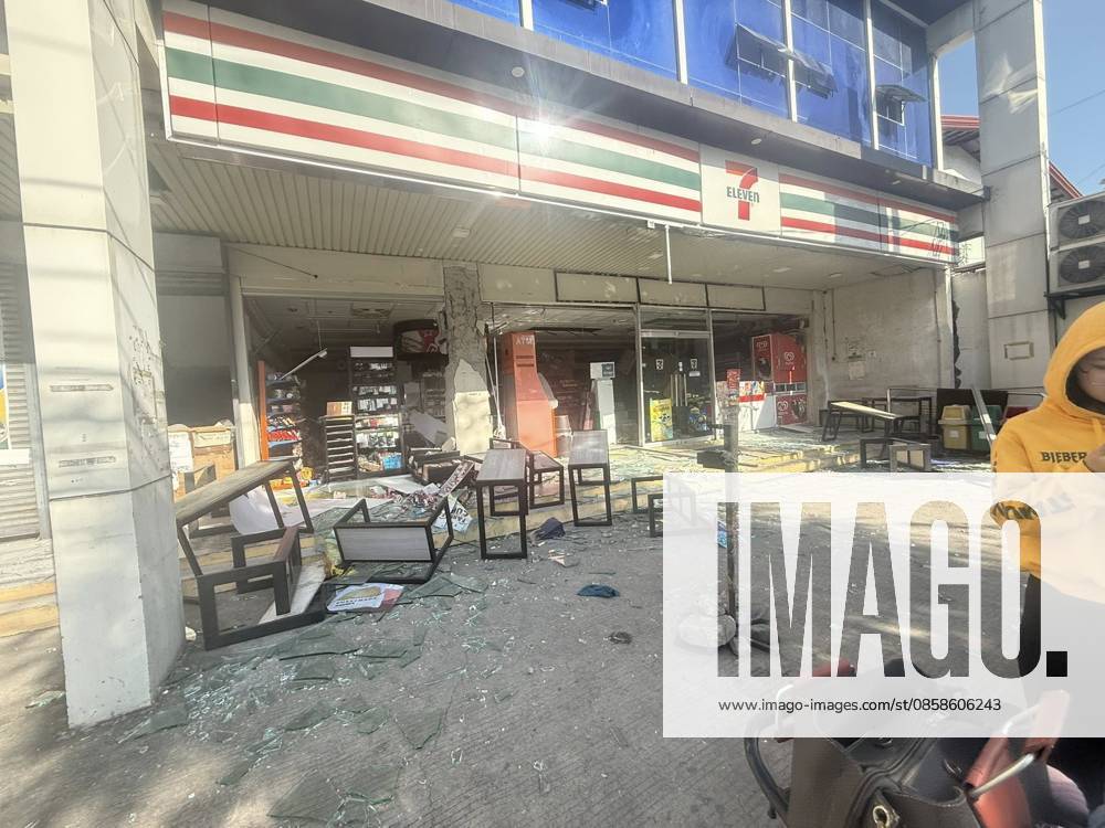 (260608) -- MANILA, June 8, 2026 -- This photo taken on June 8, 2026 shows a damaged shop after a 7.8 magnitude earthquake, in General Santos City, the Philippines. At least five people have been reported dead after a 7.8-magnitude offshore earthquake that hit the southern Philippines, according to a local disaster official. The Philippine Institute of Volcanology and Seismology said the tectonic earthquake occurred at 7:37 a.m. local time at a depth of 33 km, with the epicenter 32 km southwest of the coast of Maasim town in Sarangani Province on Mindanao Island, close to General Santos, with a population of some 700,000. The institute said the highest wave recorded reached 1.4 meters. (SpotNews) PHILIPPINES-GENERAL SANTOS CITY-EARTHQ
