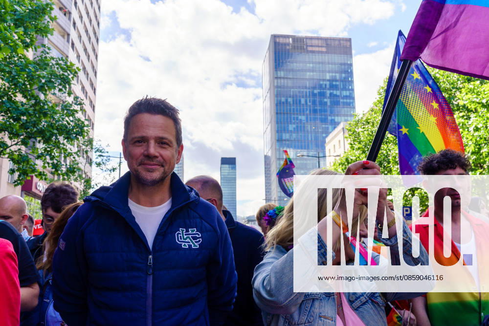 The 25th Pride Warsaw. Mayor of Warsaw Rafal Trzaskowski at the Warsaw Pride march. Warsaw Poland