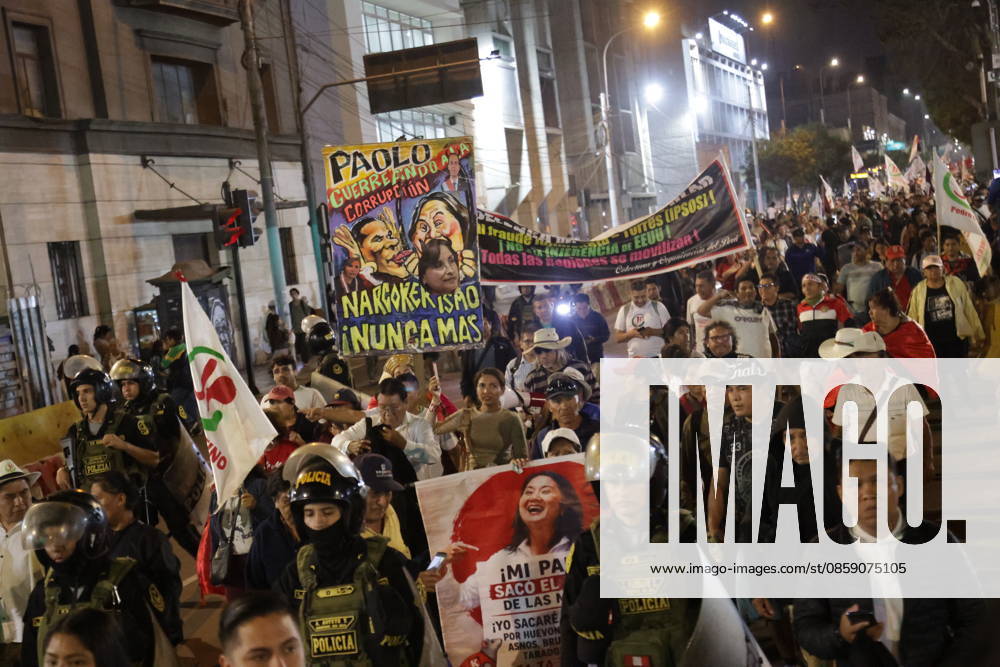Peruvians march in Lima following shift in election vote count LIMA, PERU - JUNE 13: Hundreds of citizens marched through the streets of downtown after the latest election results were released on June 13, 2026, in Lima, Peru. Supporters and citizen groups marched toward the headquarters of the National Jury of Elections after presidential candidate Keiko Fujimori moved into the lead in the official vote count, following several days in which left-wing candidate Roberto Sanchez had maintained a slight advantage. With 98.25% of ballots processed, the gap between the two candidates is fewer than 5,000 votes. The demonstration reflected the anticipation and political tension gripping the country as the vote count continues in one of the closes