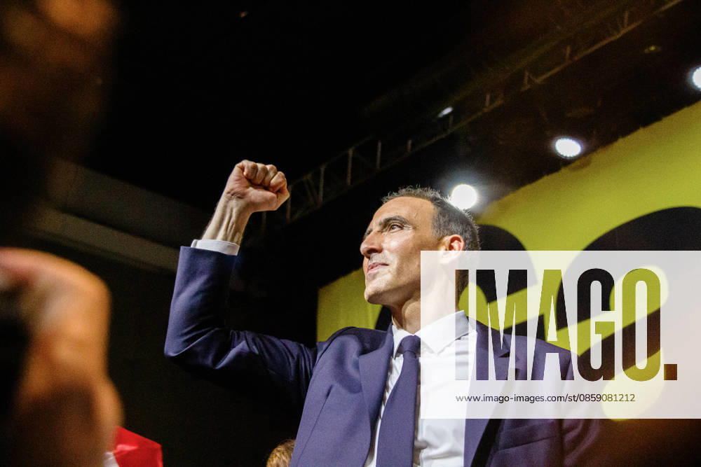 First meeting of Raphaël Glucksmann, as part of his candidacy for the presidential elections 4000 people were present according to the organization Raphaël Glucksmann, Member of the European Parliament and candidate for the presidential elections of 2027 457301 2026 06 13 Aubervilliers France