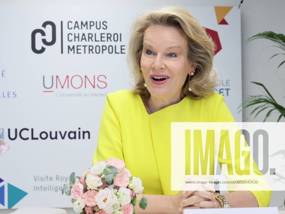 Queen Mathilde of Belgium pictured during a royal visit to the U-Charleroi Campus, on Wednesday 17 June 2026, in Charleroi. The Queen will see the initiatives developed by French-speaking universities and colleges in the field of artificial intelligence applied to the training of healthcare professionals. BENOITxDOPPAGNE 177912897