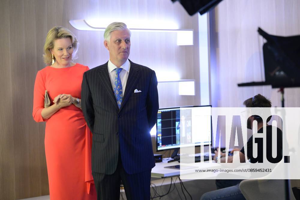 King Philippe And Queen Mathilde Visit Media Square EVERE, BELGIUM - JUNE 18: King Philippe of Belgium and Queen Mathilde of Belgium pictured visiting Media Square, the RTBF s new headquarters in Brussels.on June 18, 2026 in Evere, Belgium, 18 06 2026 Evere Belgium