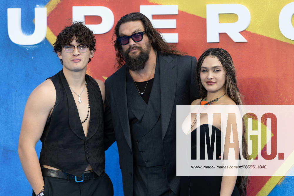UK Sneak Peak Fan Event for SUPERGIRL in London - 18 Jun 2026 (L-R), Nakoa-Wolf Momoa, Jason Momoa and Lola Iolani Momoa attend the UK Sneak Peak Fan Event for SUPERGIRL at Cineworld. London United Kingdom