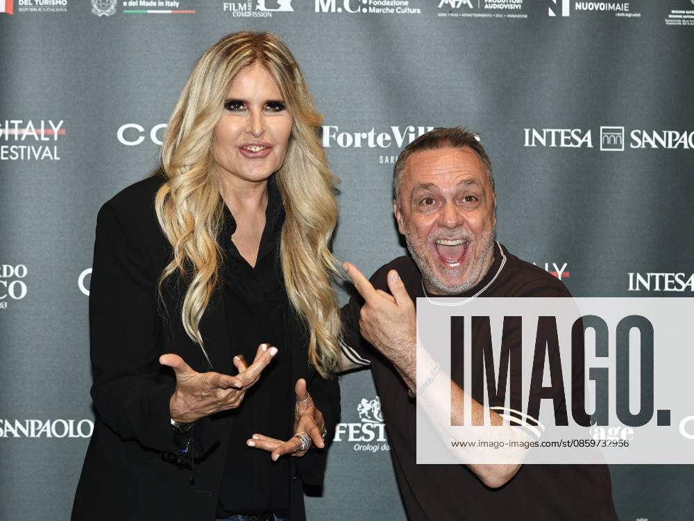 IPA85938378 - Rome: Casa del Cinema. Presentation of the Filming Italy Sardegna Festival. Pictured: Tiziana Rocca, Gabriele Cirilli