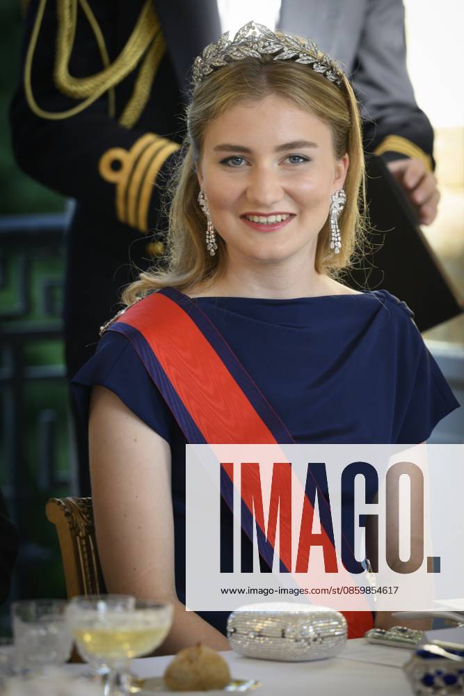 State Visit of the Emperor and the Empress of Japan to Belgium BRUSSELS, BELGIUM - JUNE 23 : Princess Elisabeth pictured during the State Banquet at Laeken Castle during the State Visit of the Emperor and Empress of Japan to Belgium, on June 23, 2026 in Brussels, Belgium, 23 06 2026 Brussels Belgium