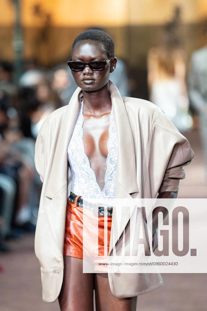 PFW Amiri Runway Menswear NB A model walks the runway during the Amiri Menswear Spring Summer 2027 show as part of Paris Fashion Week on June 25, 2026 in Paris, France. Photo by Nasser Berzane ABACAPRESS.COM Paris France