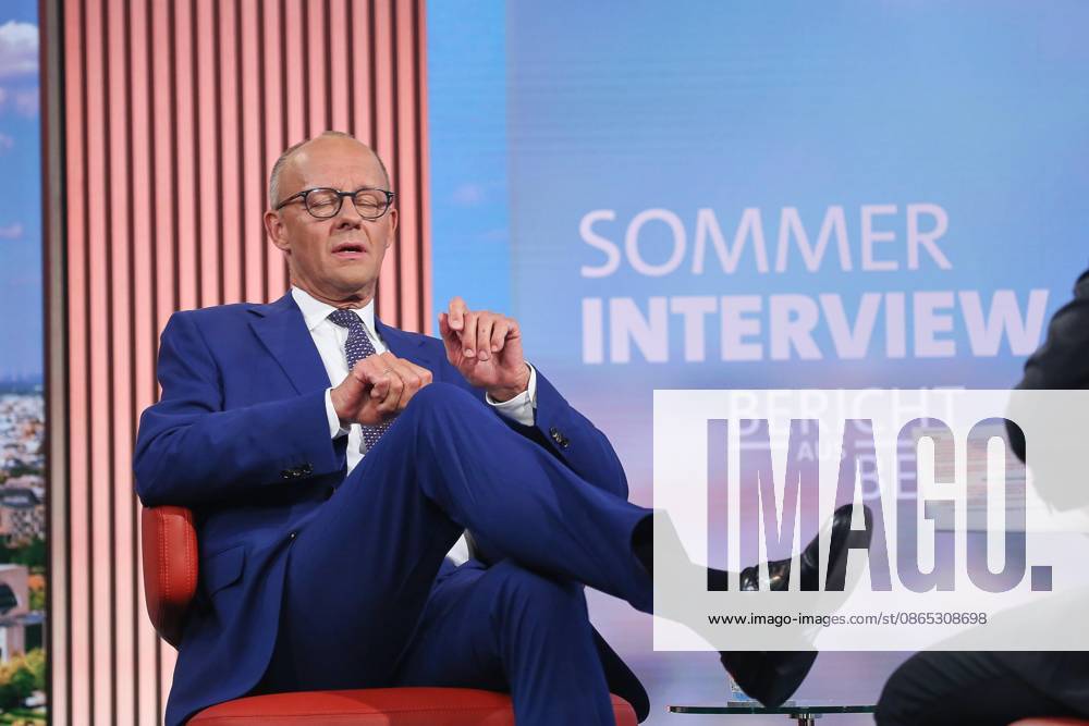 ARD Capital Studio Summer Interview with Chancellor Friedrich Merz (CDU) in the studio