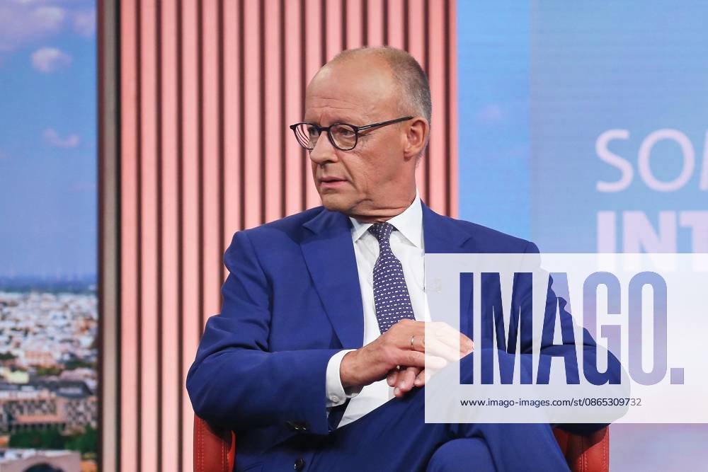ARD Capital Studio Summer Interview with Chancellor Friedrich Merz (CDU) in the studio