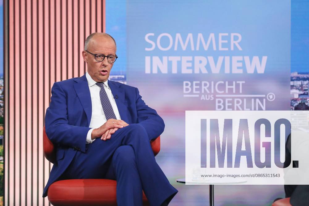 ARD Capital Studio Summer Interview with Chancellor Friedrich Merz (CDU) in the studio