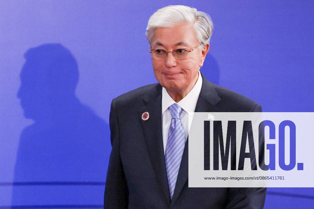 KYRGYZSTAN, BISHKEK - AUGUST 31, 2026: Kassym-Jomart Tokayev, President of Kazakhstan, attends a ceremony to open the 2026 World Nomad Games at Bishkek Arena. Vyacheslav Prokofyev Russian Presidential Press and Information Office TASS 96910121