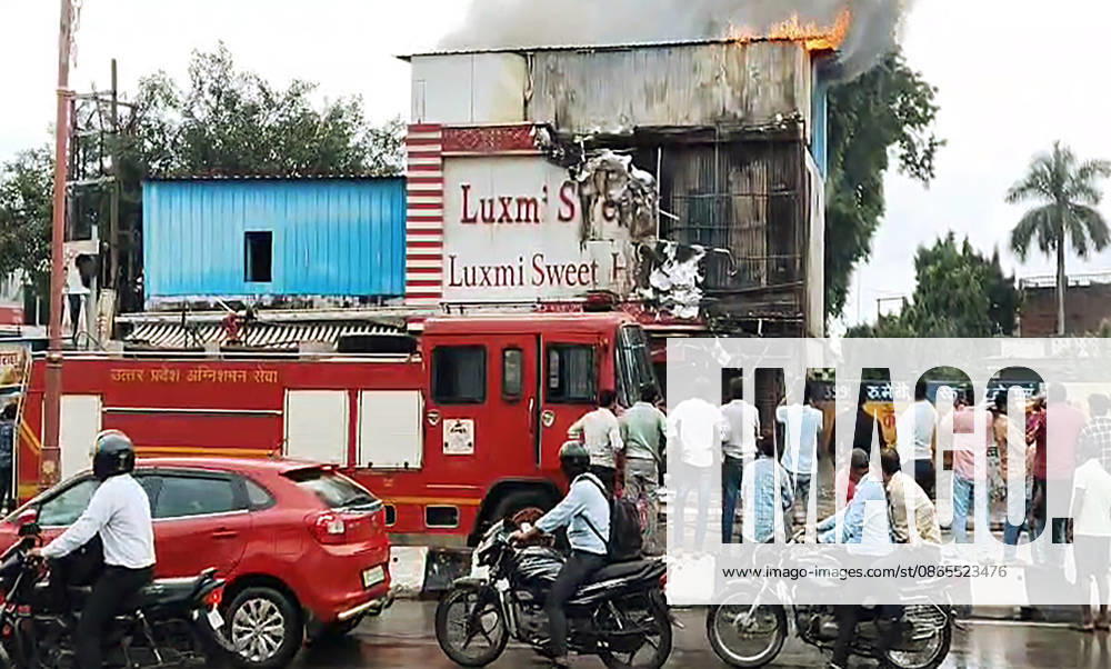 A fire breaks out at Luxmi Sweet House in Ayodhya Ayodhya, Sept 01 (ANI): Fire tenders at the spot as fire breaks out at Luxmi Sweet House at Civil Lines, in Ayodhya on Tuesday. (ANI Video Grab) Ayodhya Uttar Pradesh India