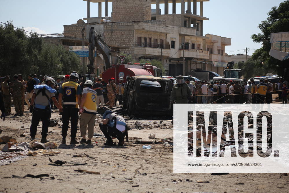 Explosion in Syria’s Idlib kills 5 IDLIB, SYRIA - SEPTEMBER 01: The explosion heavily damages nearby buildings and vehicles after an ammunition-laden vehicle explodes in Syria’s northwestern Idlib province, killing five people and injuring 10 others, according to initial reports, on September 01, 2026. Kasim Yusuf Anadolu Idlib Suriye. Editorial use only. Please get in touch for any other usage.