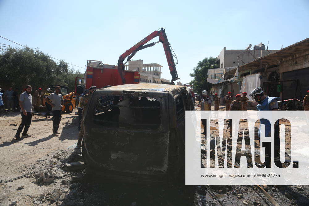 Explosion in Syria’s Idlib kills 5 IDLIB, SYRIA - SEPTEMBER 01: The explosion heavily damages nearby buildings and vehicles after an ammunition-laden vehicle explodes in Syria’s northwestern Idlib province, killing five people and injuring 10 others, according to initial reports, on September 01, 2026. Kasim Yusuf Anadolu Idlib Suriye. Editorial use only. Please get in touch for any other usage.