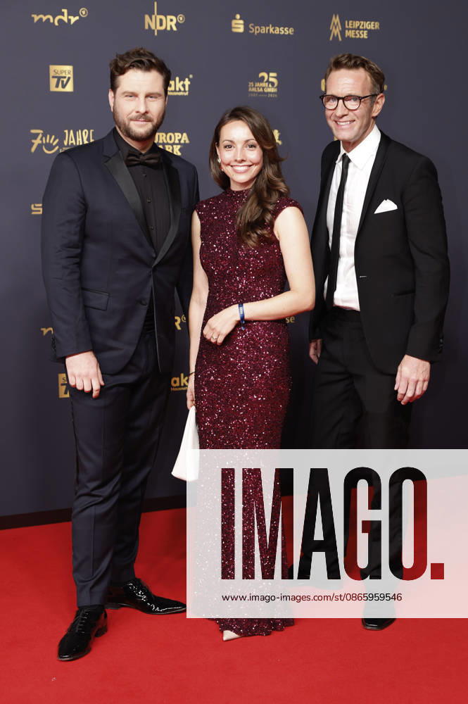 Maurice Gajda, Julia Krüger und Peter Imhof bei der 32. Verleihung der Goldenen Henne 2026 in der Leipziger Messe. Leipzig