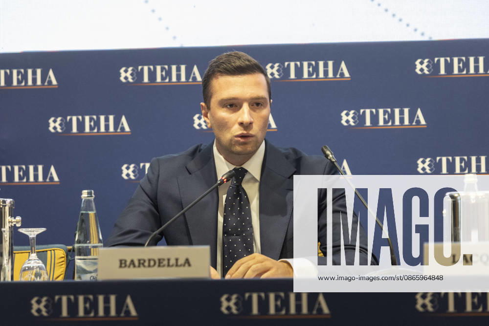 Jordan Bardella at the TEHA 2026 - Cernobbio The speech of MEP Jordan Bardella, president of Rassemblement National at the TEHA 2026 Forum, The European House Ambrosetti Forum 2026, Intelligence on the World, Europe, and Italy, on September 5, 2026, at Villa d Este in Cernobbio, Como, Italy. Photo by Francesco Enriquez IPA ABACAPRESS.COM Como Italy