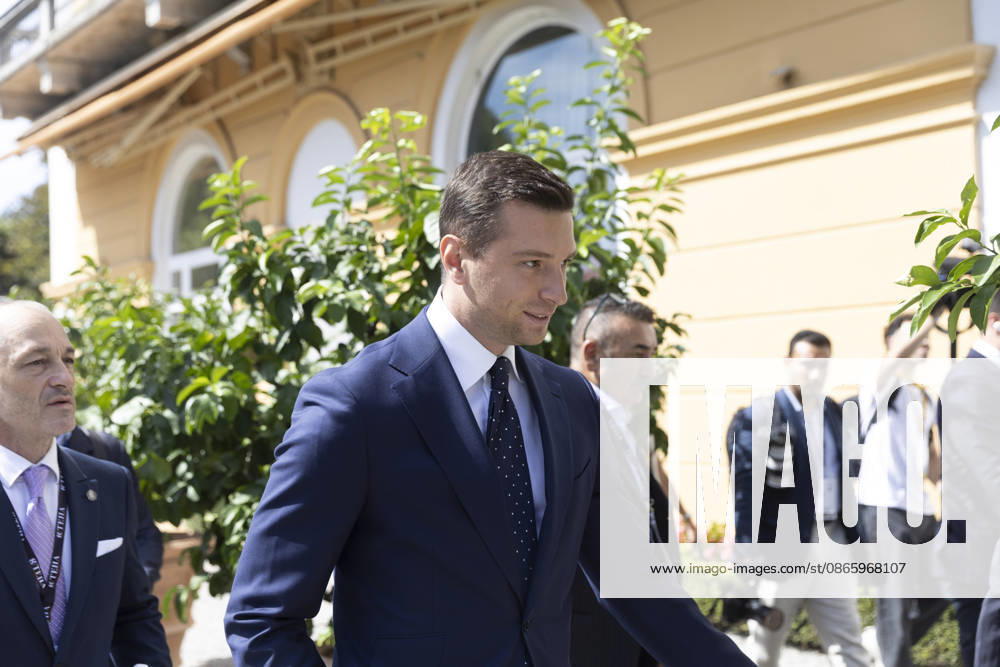 IPA88141683 - Cernobbio, September 5, 2026, TEHA Forum 2026, The European House Ambrosetti Forum 2026, Intelligence on the World, Europe, and Italy pictured: Jordan Bardella, president of the National Rally and Member of the European Parliament