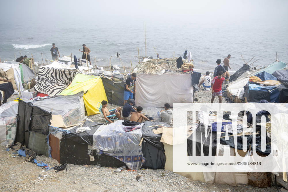 Settlements Continue on El Trampolín Beach Settlements on El Trampolín Beach, as of September 7, 2026, in Ceuta, Spain. Despite having been cleared, the camp on El Trampolín Beach resembles a makeshift city and remains occupied by people who continue to arrive in Ceuta. SEPTEMBER 7, 2026 Ceuta, Spain