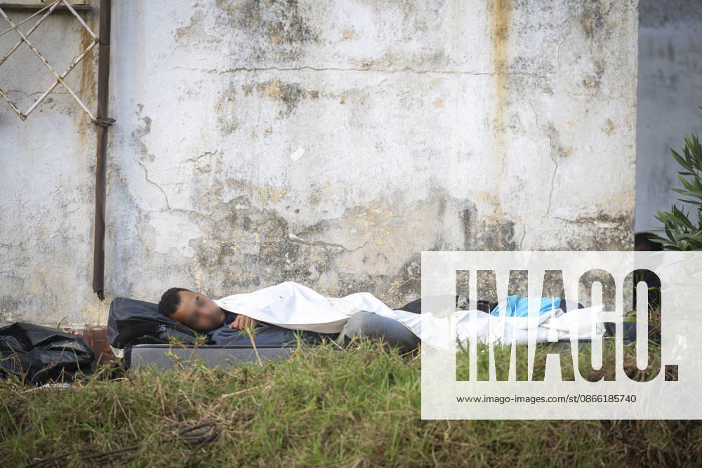 Settlements Continue on El Trampolín Beach A migrant sleeping near El Trampolín Beach on September 7, 2026, in Ceuta, Spain. Despite having been evicted, the camp on El Trampolín Beach resembles a makeshift city and remains occupied by people who continue to arrive in Ceuta. SEPTEMBER 7, 2026 Ceuta, Spain