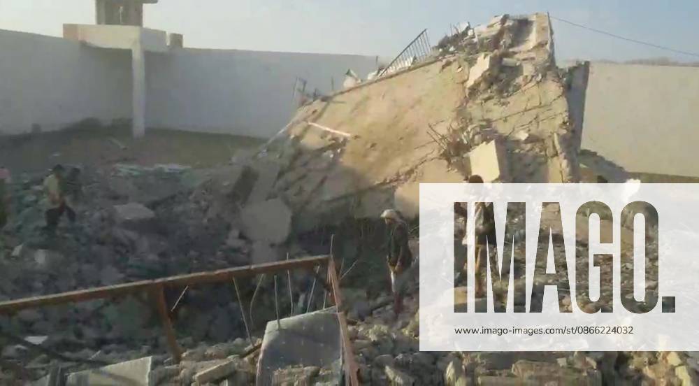 (260907) -- AL-JAWF, Sept. 7, 2026 -- A video screenshot shows a prison after an airstrike in Al-Jawf Province, Yemen, Sept. 7, 2026. An airstrike hit a prison in Houthi-controlled Al-Jawf province in northern Yemen on Monday, causing casualties, Houthi-run al-Masirah TV reported, attributing the strike to the Saudi-led coalition. ( Handout via Xinhua) YEMEN-AL-JAWF PROVINCE-AIRSTRIKE-PRISON HouthixMediaxCenter