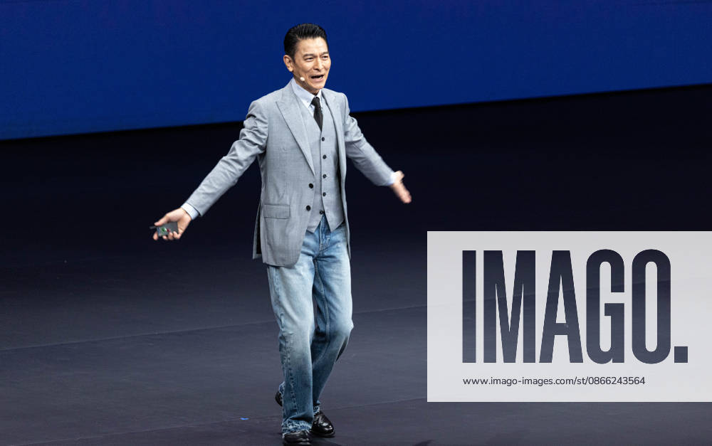 Andy Lau, brand ambassador for Huawei s Ultimate Design series, speaks at the launch event for the Huawei tri-fold Mate XT 2 on September 7, 2026 in Guangzhou, Guangdong Province of China. Huawei released its latest tri-fold smartphone featuring a new generation chip.