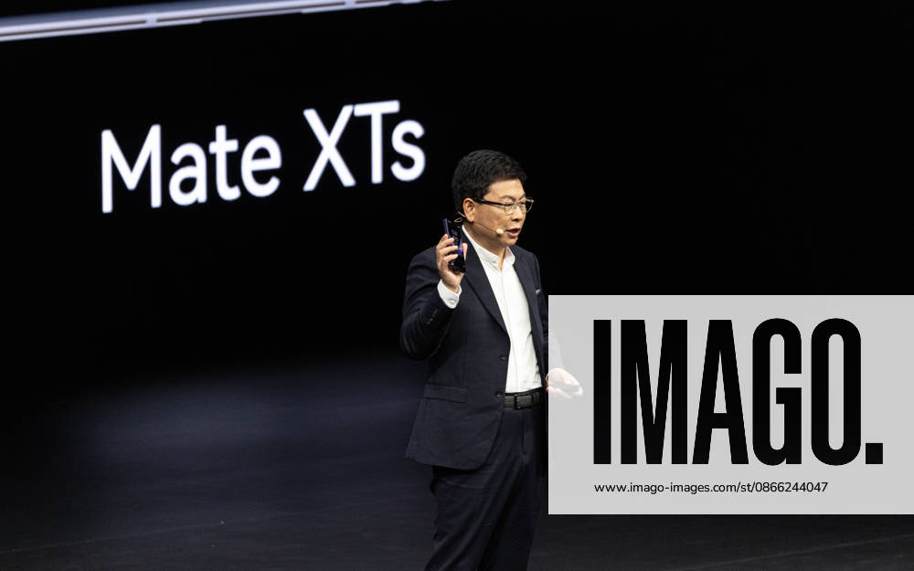 Huawei unveils the tri-fold Mate XT 2 Ultimate Design smartphone featuring the new Kirin 9050 Pro chip on September 7, 2026 in Guangzhou, Guangdong Province of China. The device reportedly delivers a 42 percent performance improvement over previous models.