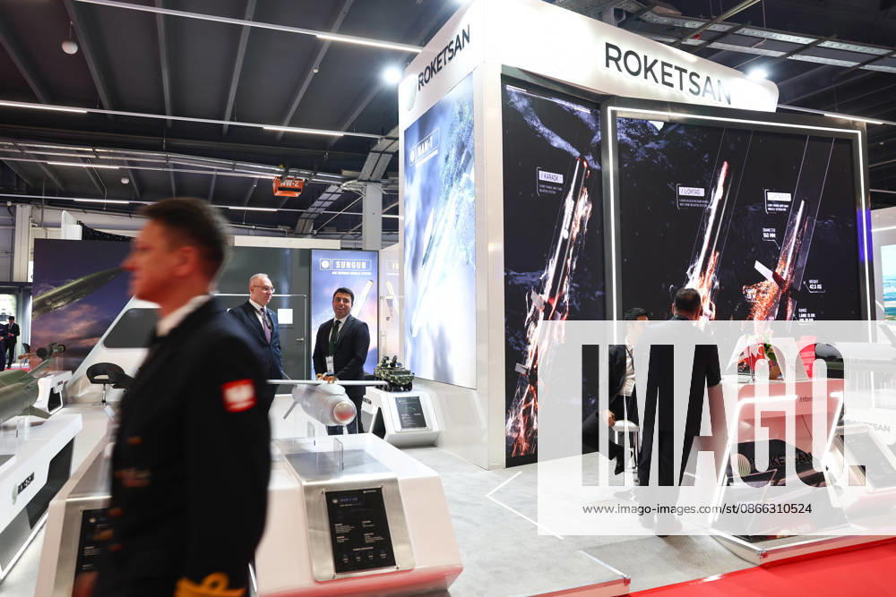 34th International Defence Industry Exhibition in Poland KIELCE, POLAND - SEPTEMBER 8: Roketsan stand is seen during the 34th International Defence Industry Exhibition (MSPO) in Kielce, Poland, on September 8, 2026. Jakub Porzycki Anadolu Kielce Poland. Editorial use only. Please get in touch for any other usage.