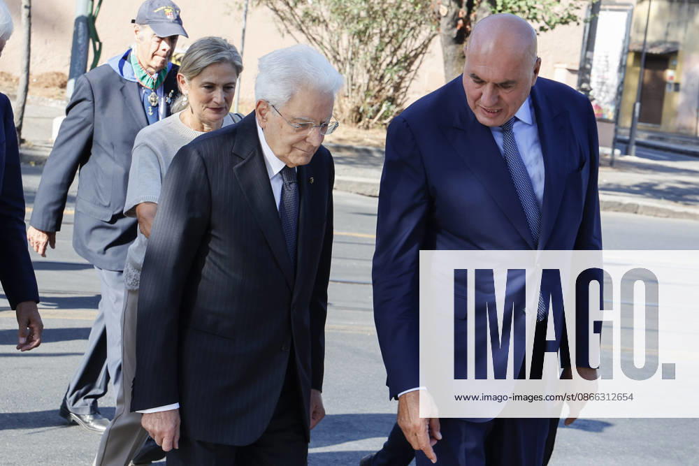 President of the Republic Sergio Mattarella and Minister of Defense Guido Crosetto. Commemorative ceremony on the occasion of the 83rd anniversary of the Defense of Rome at Porta San Paolo and the Parco della Resistenza on September 8, Rome, September 8, 2026. Rome ITALY - ZUMAa289 20260908_zia_a289_221