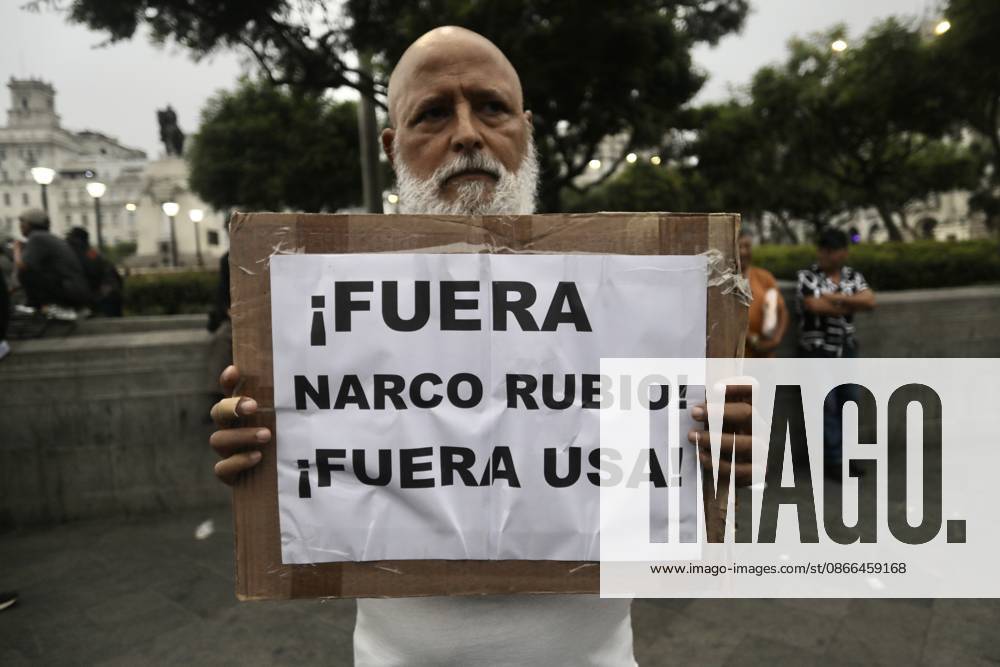 Protest against Marco Rubio’s visit to Lima LIMA, PERU - SEPTEMBER 09, 2026 People participate in a demonstration against the visit of U.S. Secretary of State Marco Rubio on September 9, 2026, in Lima, Peru. The Communist Party of Peru staged a protest against the official visit of U.S. Secretary of State Marco Rubio. The organization accuses him of promoting the blockade against Cuba and of being complicit in conflicts in the Middle East. The demonstration aims to express opposition to United States foreign policy. Klebher Vasquez Anadolu Lima Peru. Editorial use only. Please get in touch for any other usage.
