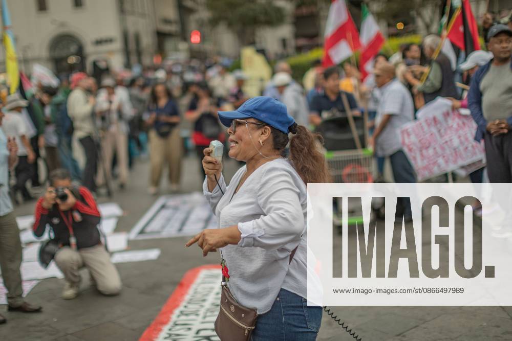 Protesters Rally Against Marco Rubios Visit to Peru LIMA, PERU SEPTEMBER 9, 2026: Protesters from left-wing civic and university collectives gather at Plaza San Martin in central Lima to demonstrate against the official visit of U.S. Secretary of State Marco Rubio to Peru. The demonstrators marched through the city centre into the evening during Rubios South American tour. Lima Peru