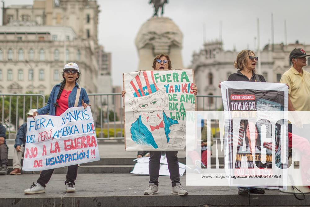 Protesters Rally Against Marco Rubios Visit to Peru LIMA, PERU SEPTEMBER 9, 2026: Protesters from left-wing civic and university collectives gather at Plaza San Martin in central Lima to demonstrate against the official visit of U.S. Secretary of State Marco Rubio to Peru. The demonstrators marched through the city centre into the evening during Rubios South American tour. Lima Peru