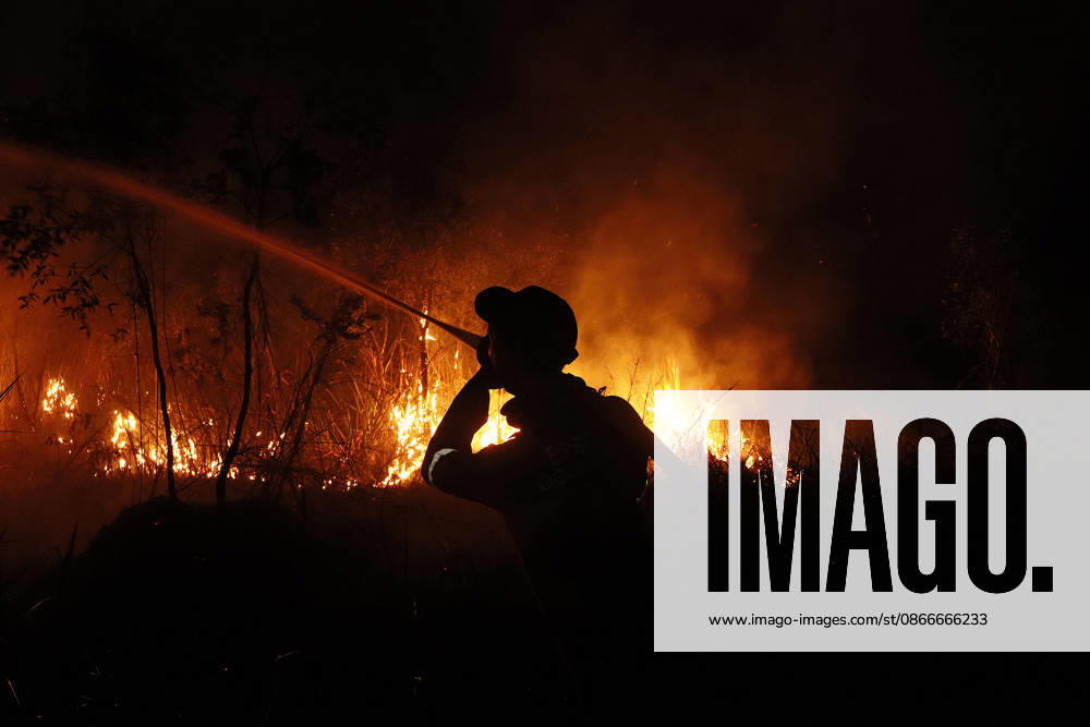 Forest And Peatland Fire In Ogan Ilir, South Sumatra A firefighter from the Ogan Ilir Regional Disaster Management Agency (BPBD) works to extinguish a forest and land fire along the Palembang-Inderalaya highway in Sungai Rambutan, Ogan Ilir Regency, South Sumatra, on September 11, 2026. Ogan Ilir, South Sumatra Indonesia