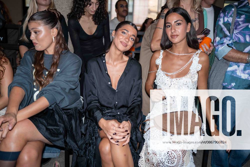 IPA89006424 - Milan, Milan Womens Fashion Week Spring Summer 2027 - Womens Fashion, Spring Summer 2027 - Marco Rambaldis fashion show - front row Pictured: Martina Tinarelli, Guest