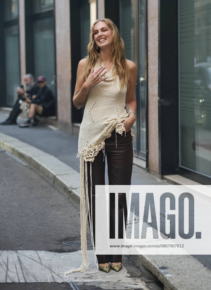 IPA89008617 - Milan, Milan Women s Fashion Week: Spring Summer 2026 2027 - Women s Fashion, Spring Summer 2026–2027, Marco Rambaldi s fashion show—Pictured: Chiara Ferragni
