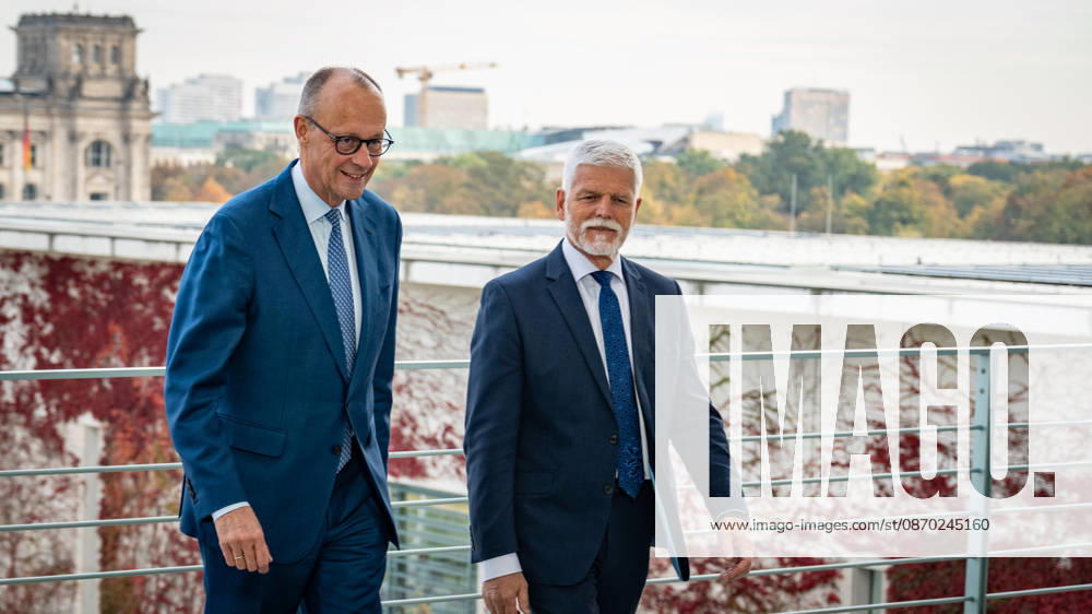 Chancellor Friedrich Merz welcomes Petr Pavel, President of the Czech Republic, to the Federal Chancellery; Czech President at the Federal Chancellery, Berlin, Germany; Berlin, Berlin, Germany; Federal Chancellery