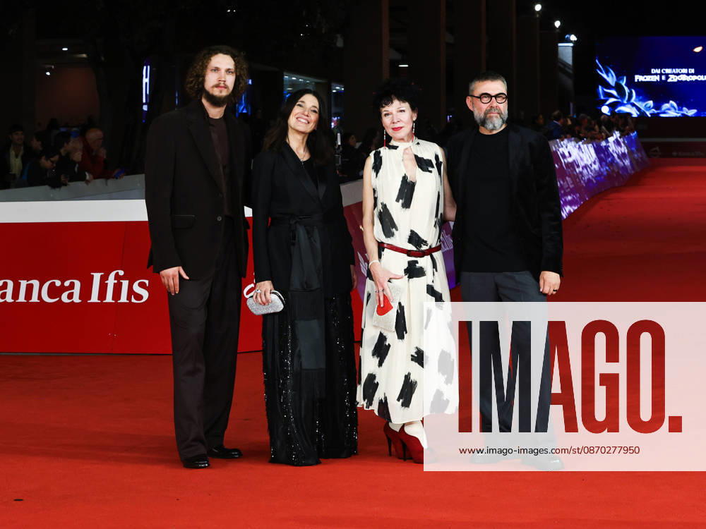 IPA90001050 - Rome, 2026 Film Festival Evening 9 Red carpet for the film UÄ¼a (Ulya) Pictured: KÄrlis Arnolds Avots, Stefania Rifiordi, Ieva JurjÄne, and Viesturs KairiÅ¡s in attendance